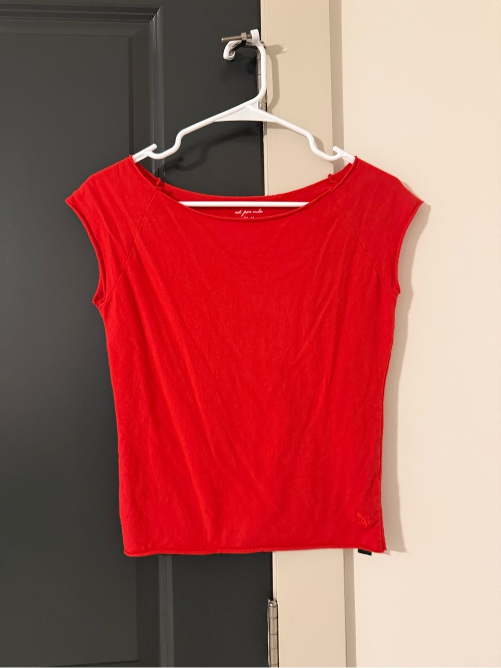 Urban Outfitters Red Cap-Sleeve Top
